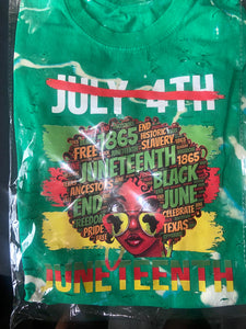 Green Tie Dye Juneteenth
