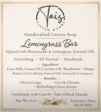 Load image into Gallery viewer, Lemon Grass Goat Milk Soap