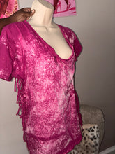 Load image into Gallery viewer, Custom Pink T-shirt One Of One Distressed Top