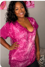Load image into Gallery viewer, Custom Pink T-shirt One Of One Distressed Top
